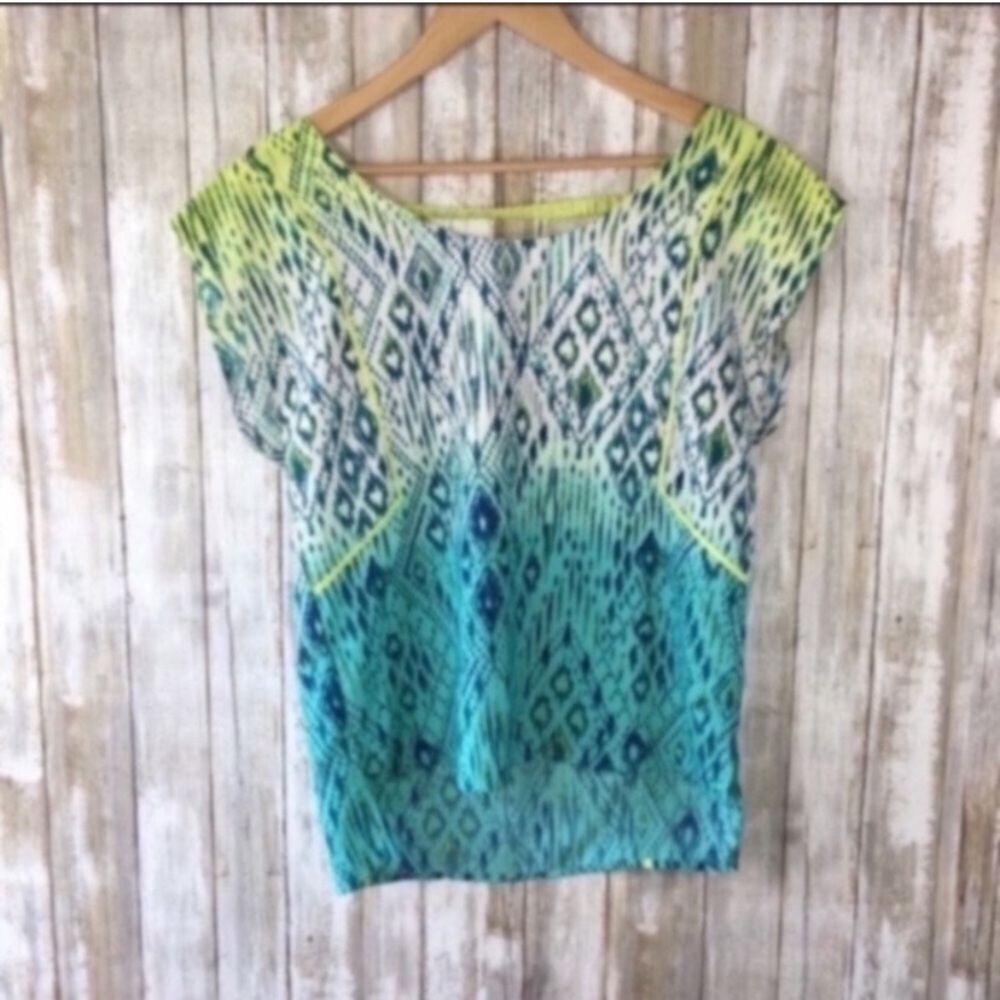 American Eagle Ombré High Low Blouse - Picture 1 of 5